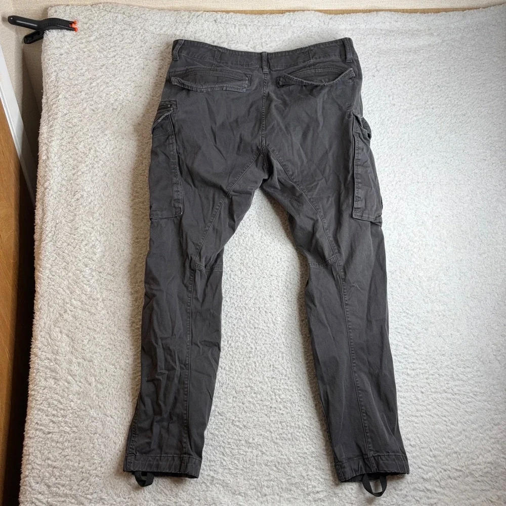 G-Star Raw Rovic 3D Tapered Cargo Pants Mens 36x38 Dark Grey Paratrooper Y2K